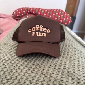 Brown 'Coffee Run' Trucker Hat